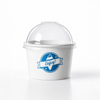 8oz Ice Cream Gelato Frozen yogurt Tub / Cup - 3 Scoop 1000 (Lids included)
