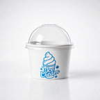8oz Ice Cream Gelato Frozen yogurt Tub / Cup - 3 Scoop 1000 (Lids included)
