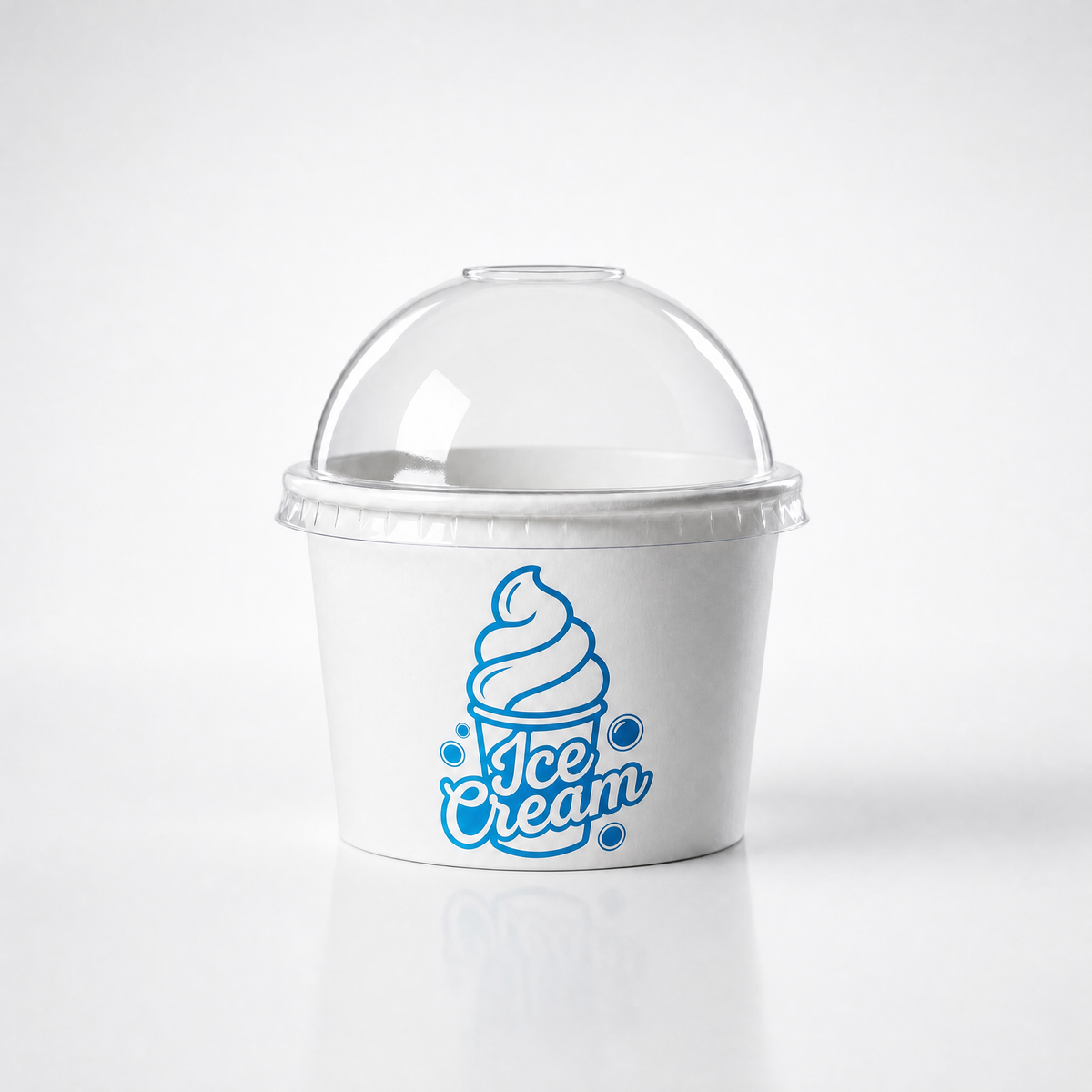 8oz Ice Cream Gelato Frozen yogurt Tub / Cup - 3 Scoop 1000 (Lids included)