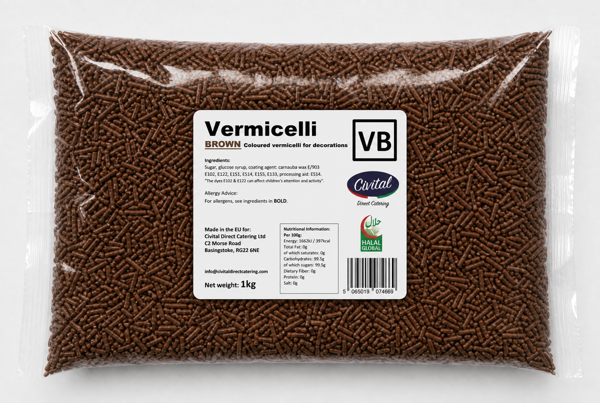 Chocolate Color Strands _ Chocolate Color Vermicelli Strands sprinkles for Desserts Decoration 1kg