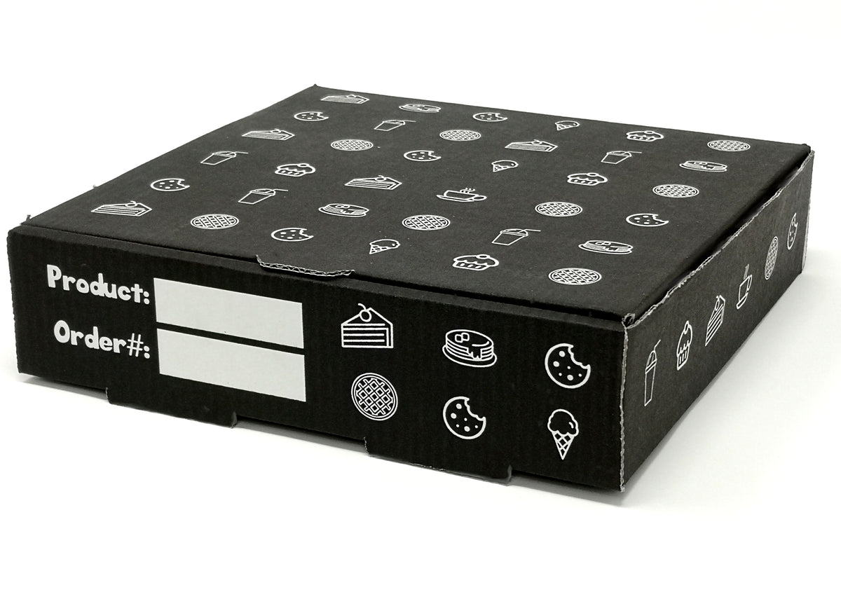 Products - 500 Boxes _ 7" BLACK GENERIC PIZZA / WAFFLE BOX 190X190X45MM