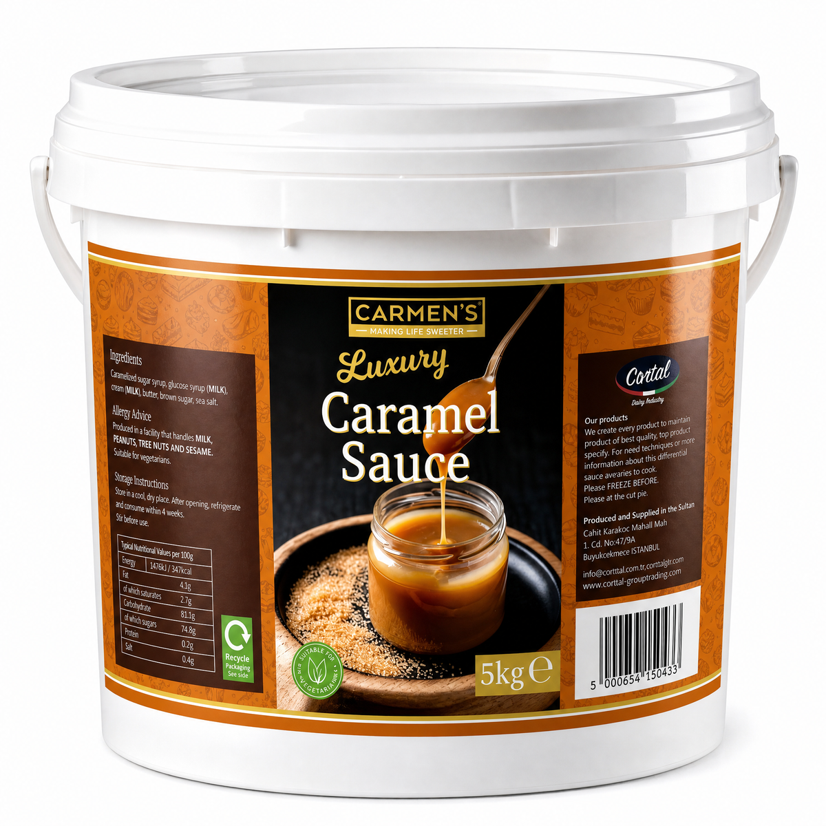 Carmen’s Luxury Caramel Sauce 5kg for professional use