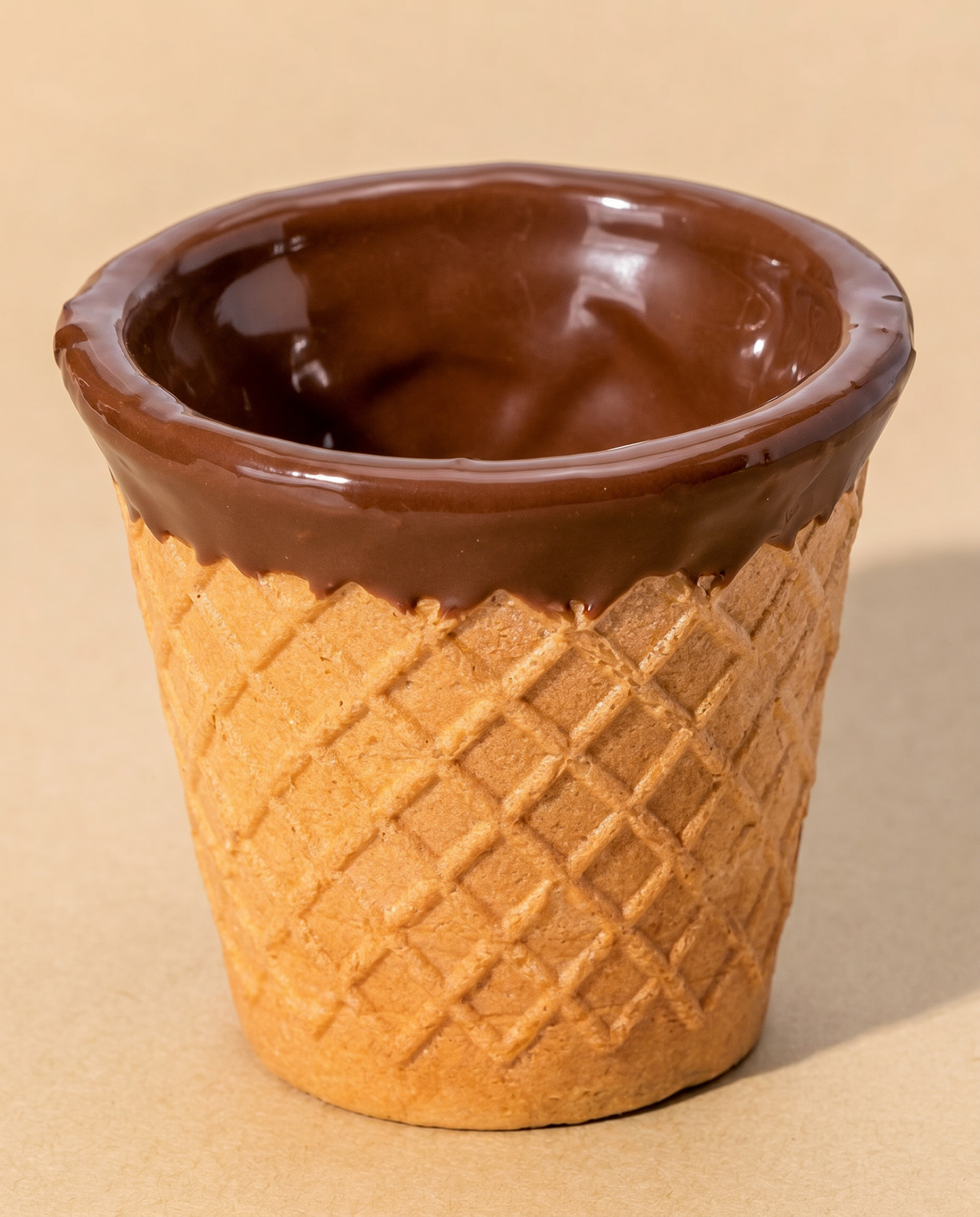 Medium Chocolate cup Food drink Wafer coated cup 60ml _ 72 cups