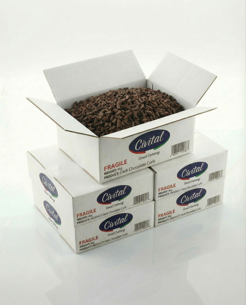 20kg Carmen’s Dark Chocolate Blossoms Curls 20Kg _ (BULK)