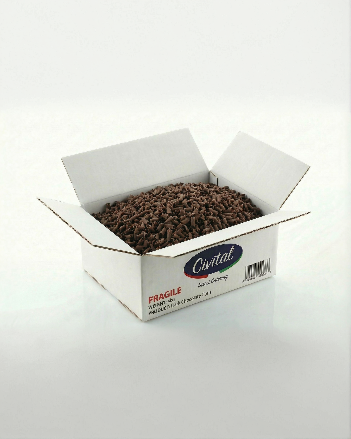4kg Carmen’s Dark Chocolate Blossoms Curls 4Kg