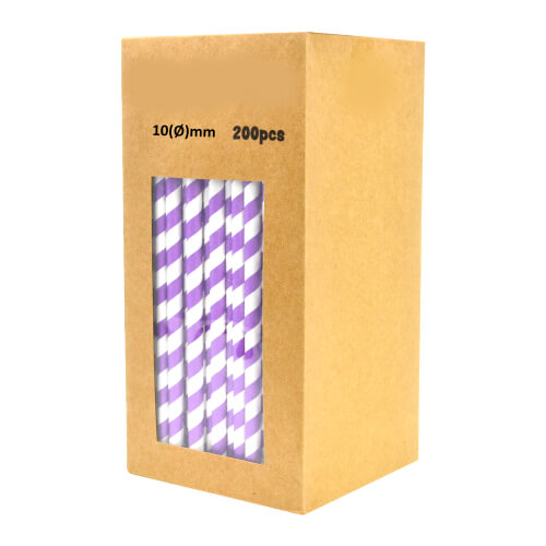 Heavy Duty Jumbo 10(Ø)mm paper Smoothie straw 350gsm, 230mm
