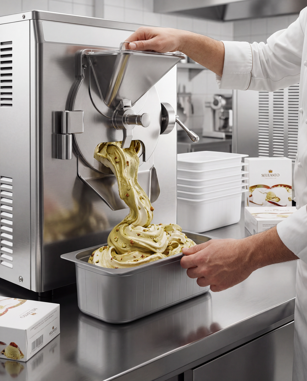 Napoli Tray _ 4.7L Plastic Silver Container for Ice Cream, Gelato production & Display 150 Units