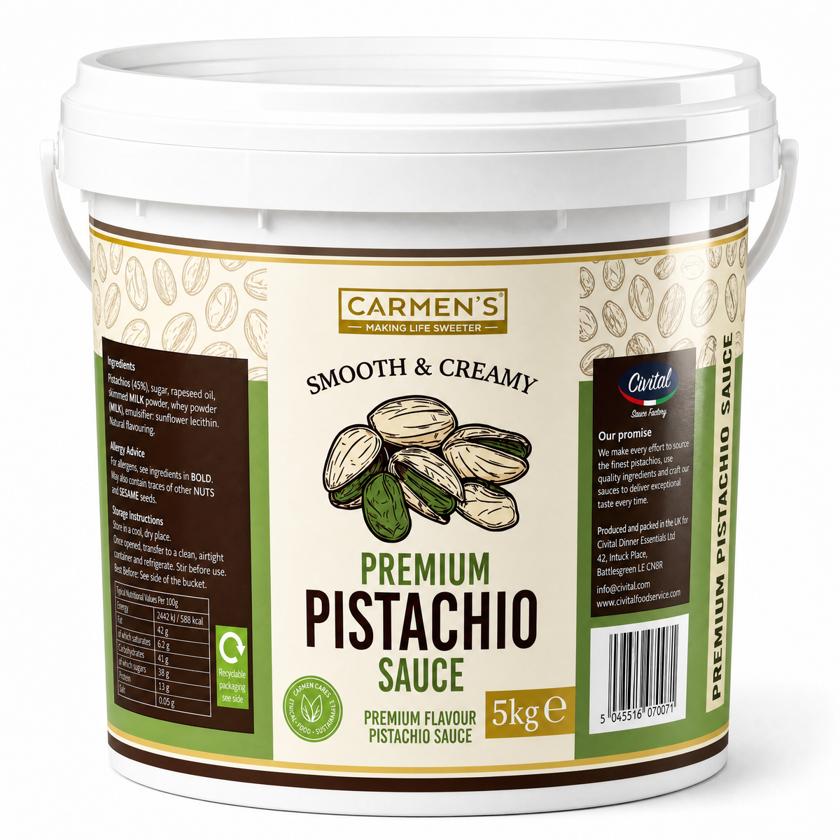 Carmen's _ Premium Liquid Pistachio Sauce 5kg
