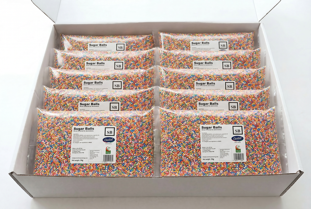 10kg - Sugar Balls _ 100's & 1000's Rainbow Assorted Sprinkles for Desserts Decoration 10kg (BULK)