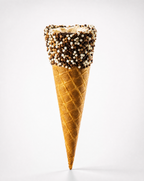 Carmen's tall chocolate decorated sprinkles waffle cone (1 scoop) - 48 Units