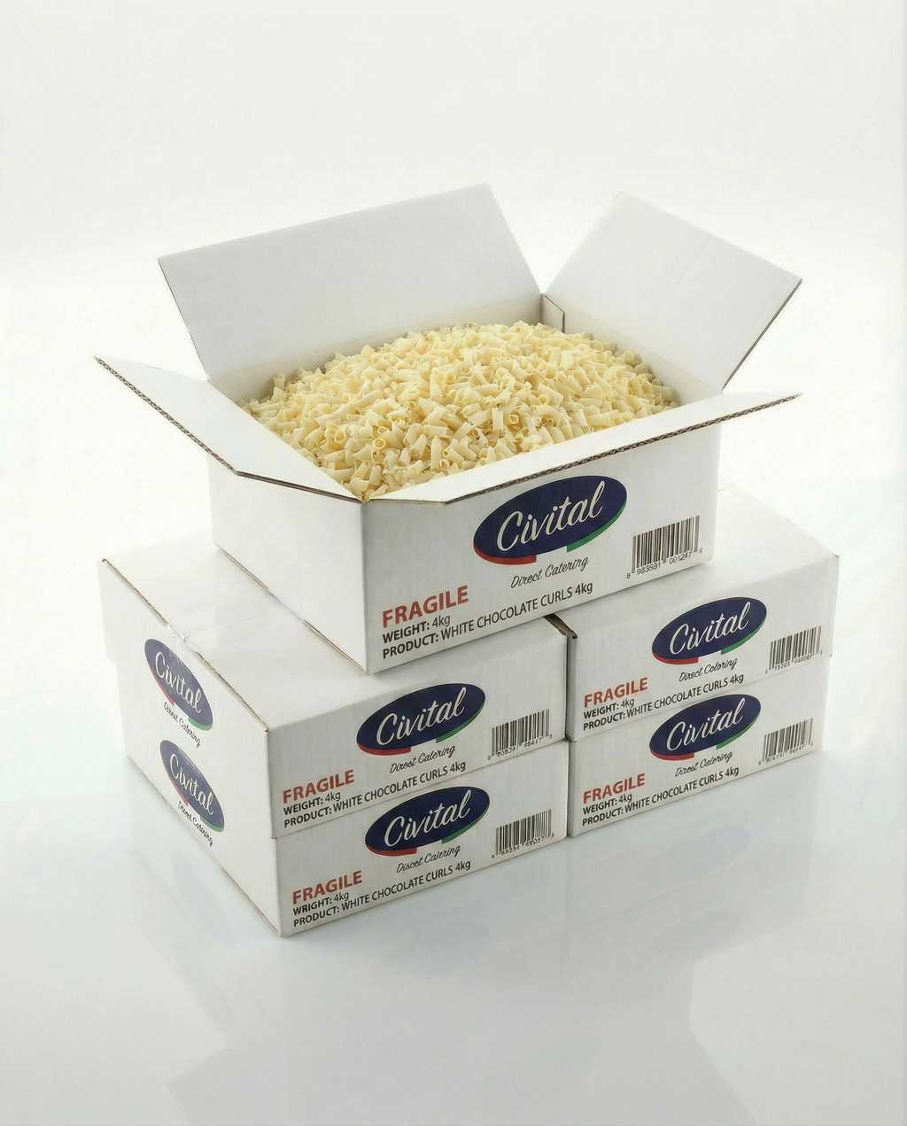 20kg Carmen’s White Chocolate Blossoms Curls 20Kg _ (BULK)