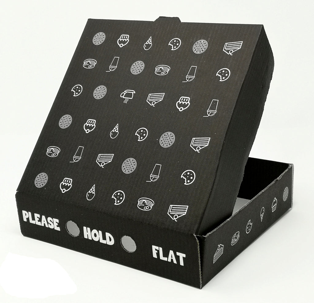 7" BLACK GENERIC PIZZA / WAFFLE BOX 190X190X45MM x 100